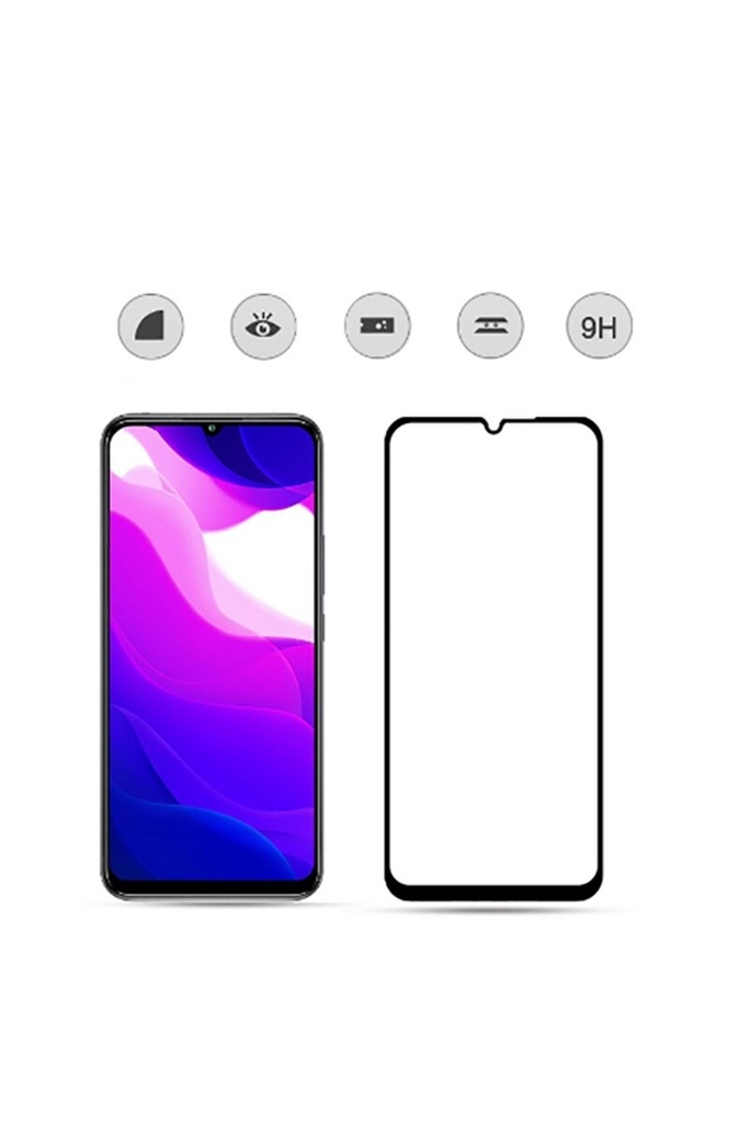 Xiaomi Redmi 9 Uyumlu Zore Kenarları Kırılmaya Dayanıklı Cam Ekran Koruyucu