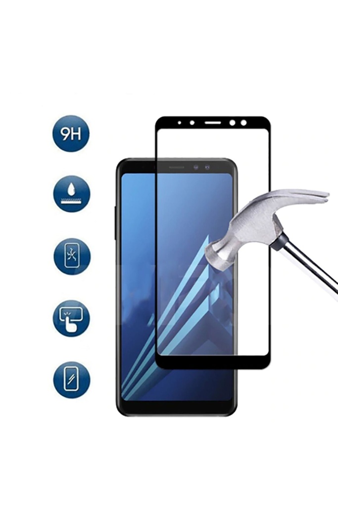 Samsung Galaxy A7 2018 Uyumlu Zore Kenarları Kırılmaya Dayanıklı Cam Ekran Koruyucu