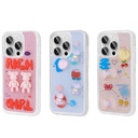 Apple iPhone 15 Pro Max Uyumlu Kılıf Kabartma Figürlü Parlak Zore Minimini Silikon Kapak - 1