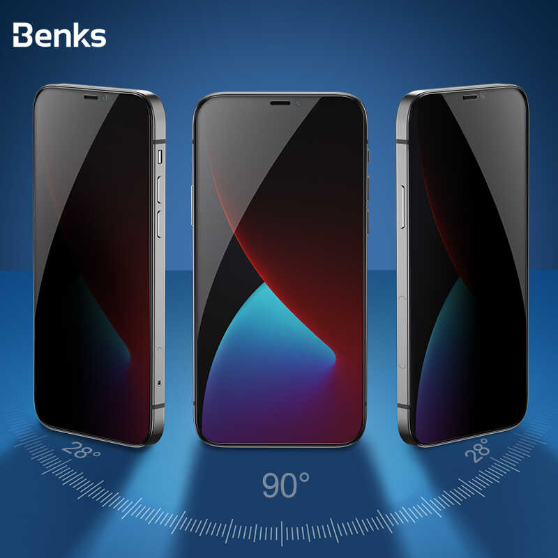Apple iPhone 12 Mini Uyumlu Benks 0.3mm V Pro Privacy Ekran Koruyucu - 4