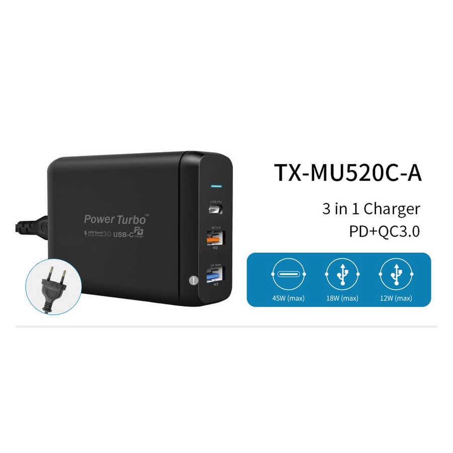 Wiwu PD Power Turbo TX-MU520C-A Universal Şarj Adaptörü - 2