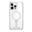 Apple iPhone 15 Pro Uyumlu Kılıf Wiwu FYY-014 Magsafe Şarj Özellikli Alüminyum Alaşım Metal Standlı Şeffaf Kapak - 4