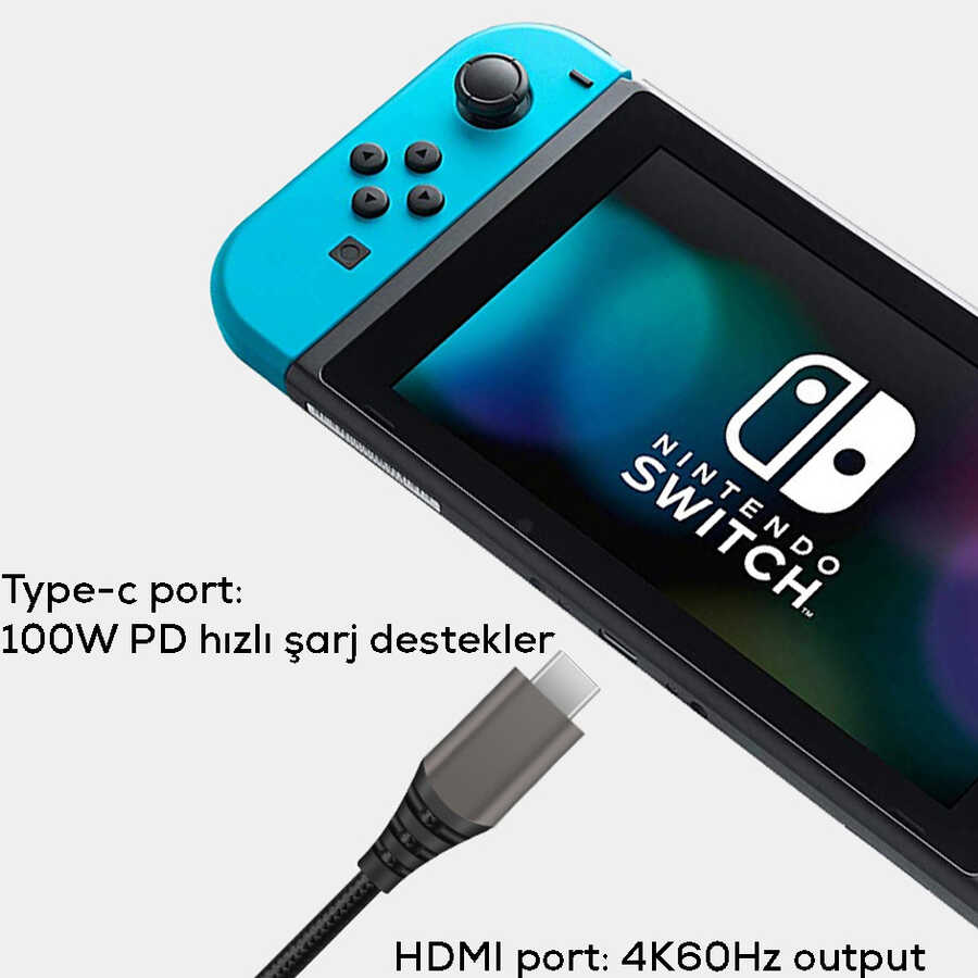 Wiwu X10 Type-C to HDMI Kablo - 3