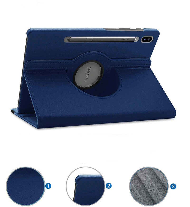 Samsung Galaxy Tab S7 T870 Uyumlu Zore Dönebilen Standlı Kılıf - 4