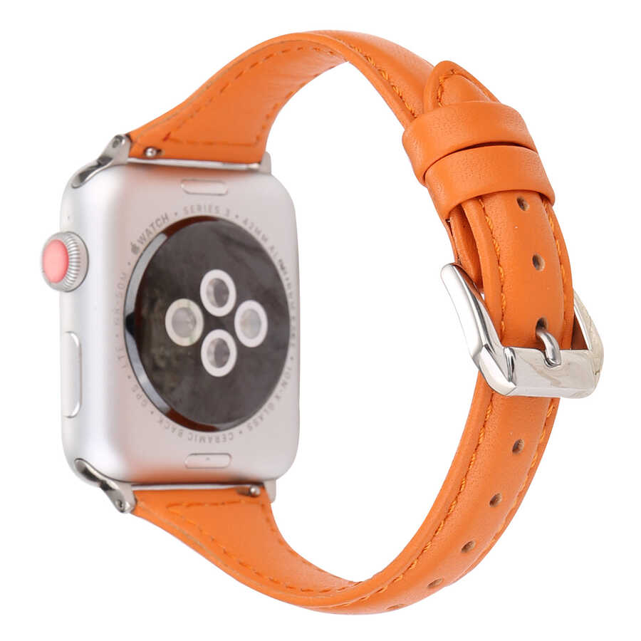 ​​​Apple Watch 38mm Uyumlu KRD-28 Deri Kordon - 9
