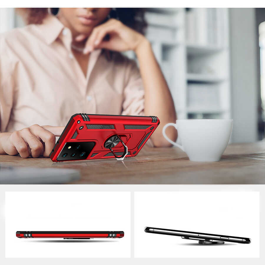 Samsung Galaxy S21 Ultra Uyumlu Kılıf Zore Vega Kapak - 7