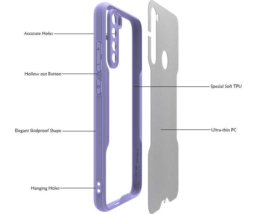 Xiaomi Redmi Note 8 Uyumlu Kılıf Zore Parfe Kapak - 2