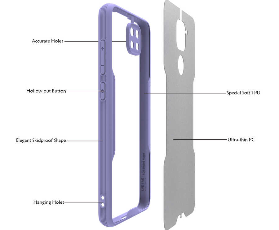 Xiaomi Redmi Note 9 Uyumlu Kılıf Zore Parfe Kapak - 2
