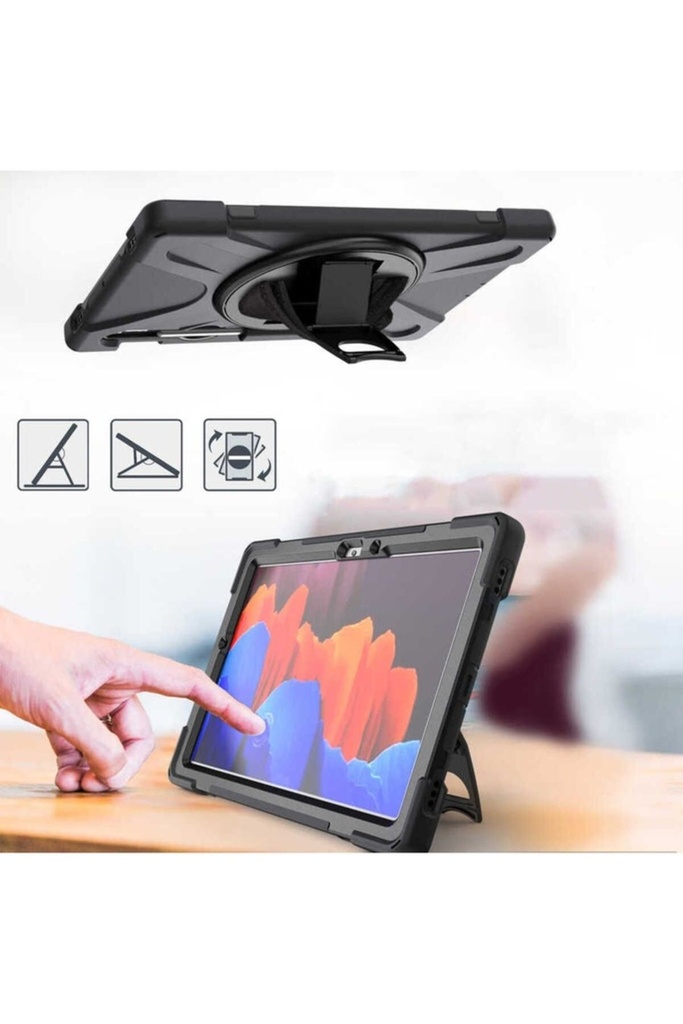 Samsung Galaxy Tab S7 Plus T970 Uyumlu Kılıf Zore Defender Tablet Silikon