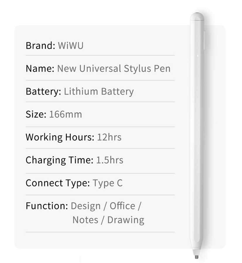 Wiwu Pencil Max Dokunmatik Çizim Kalemi - 10