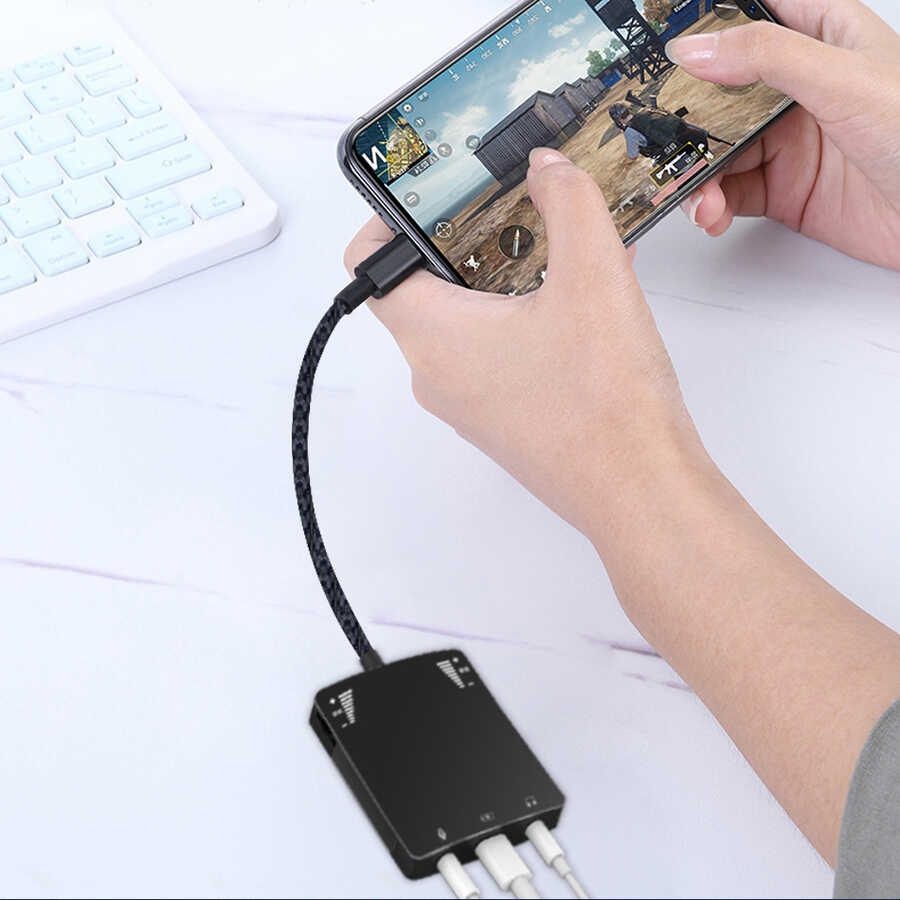 Wiwu 3 in 1 Live Broadcast Lightning Ses Adaptörü - 1