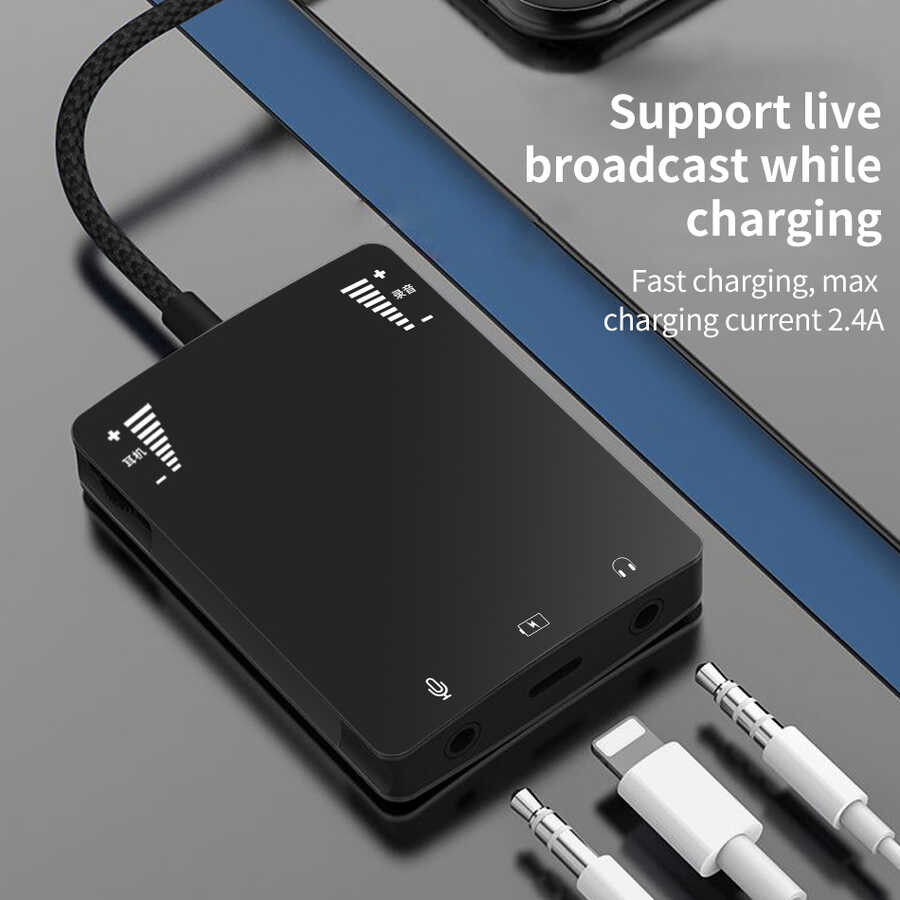 Wiwu 3 in 1 Live Broadcast Lightning Ses Adaptörü - 4