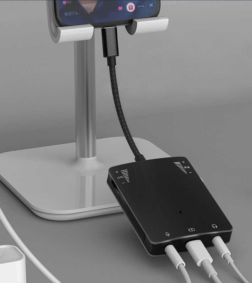 Wiwu 3 in 1 Live Broadcast Lightning Ses Adaptörü - 12