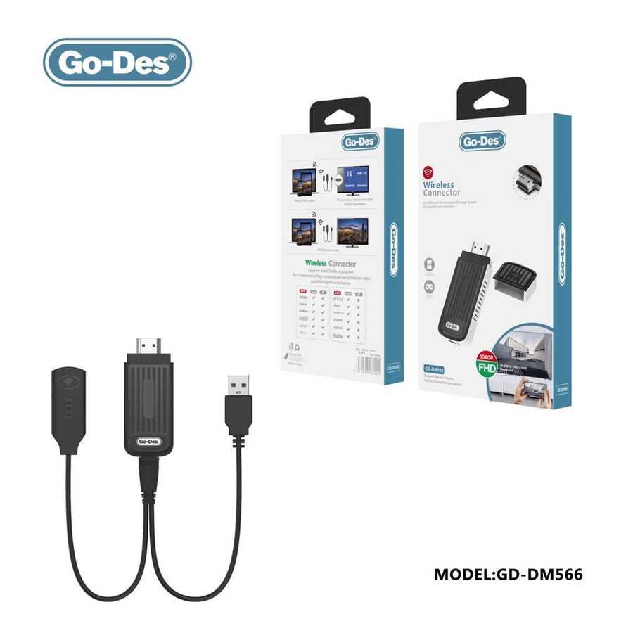 Go Des GD-DM566 Kablosuz HDMI Ses ve Görüntü Aktarıcı - 8
