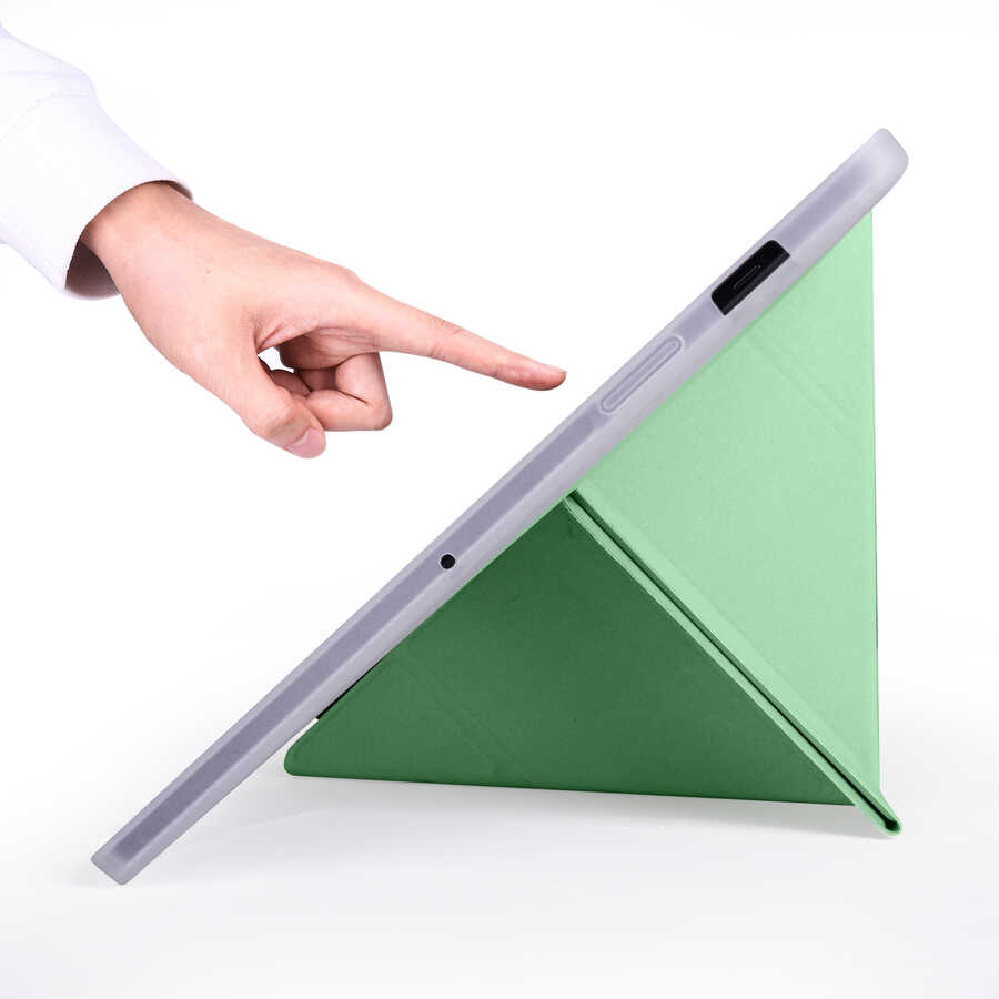 Samsung Galaxy Tab S7 T870 Uyumlu Kılıf Zore Tri Folding Kalem Bölmeli Standlı Kılıf - 1