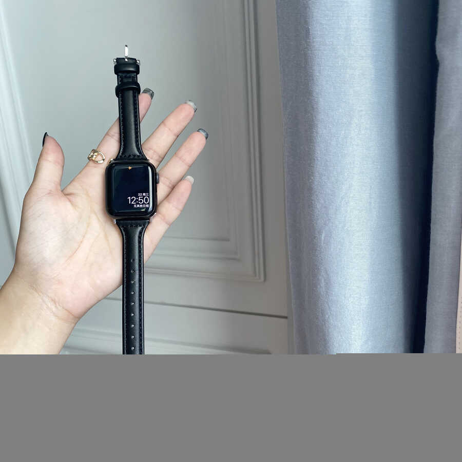 ​​​Apple Watch 38mm Uyumlu KRD-28 Deri Kordon - 17