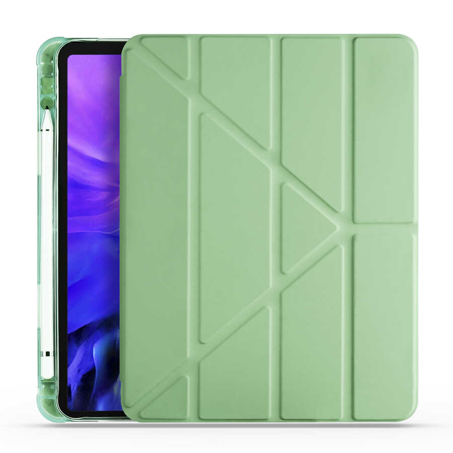 Apple iPad Pro 11 2020 Uyumlu (2.Nesil) Kılıf Zore Tri Folding Kalem Bölmeli Standlı Kılıf - 5