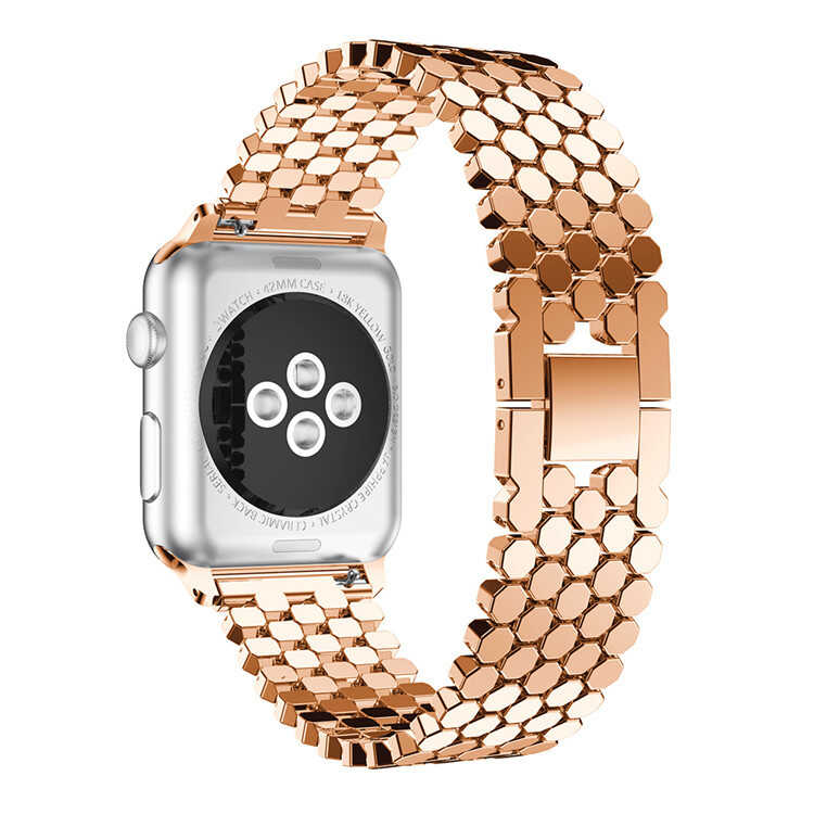 Apple Watch 44mm Uyumlu KRD-30 Metal Kordon - 6
