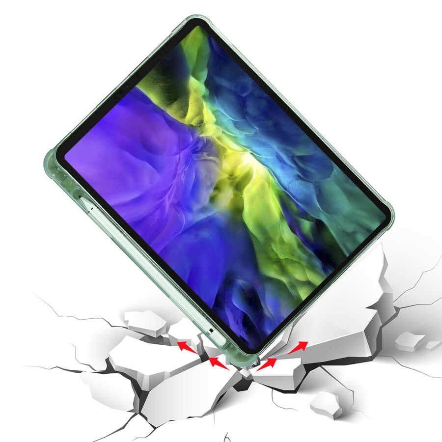 Apple iPad Pro 11 2020 Uyumlu (2.Nesil) Kılıf Zore Tri Folding Kalem Bölmeli Standlı Kılıf - 3