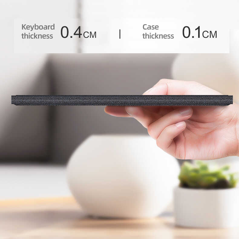 Apple iPad Pro 12.9 2020 Uyumlu (4.Nesil) Benks Multifunctional Kablosuz Klavyeli Kılıf - 6