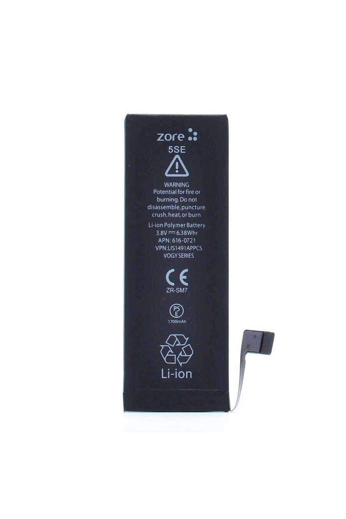 Apple iPhone 5SE Uyumlu Zore Vogy Batarya