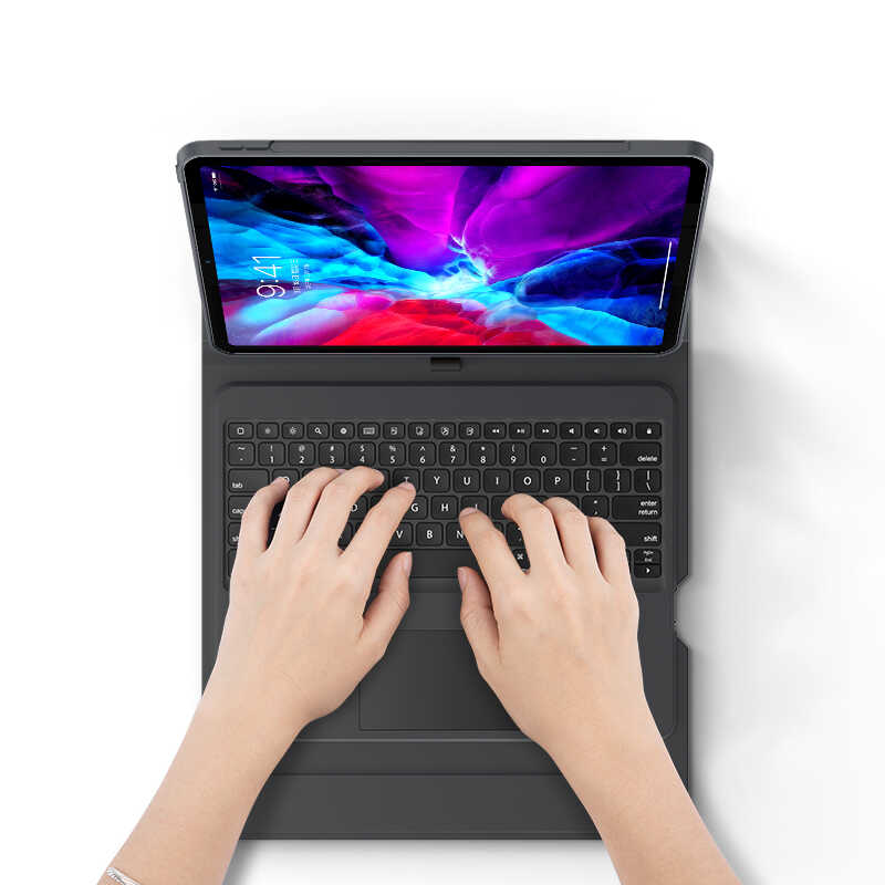 Apple iPad Pro 12.9 2020 Uyumlu (4.Nesil) Benks Multifunctional Kablosuz Klavyeli Kılıf - 2
