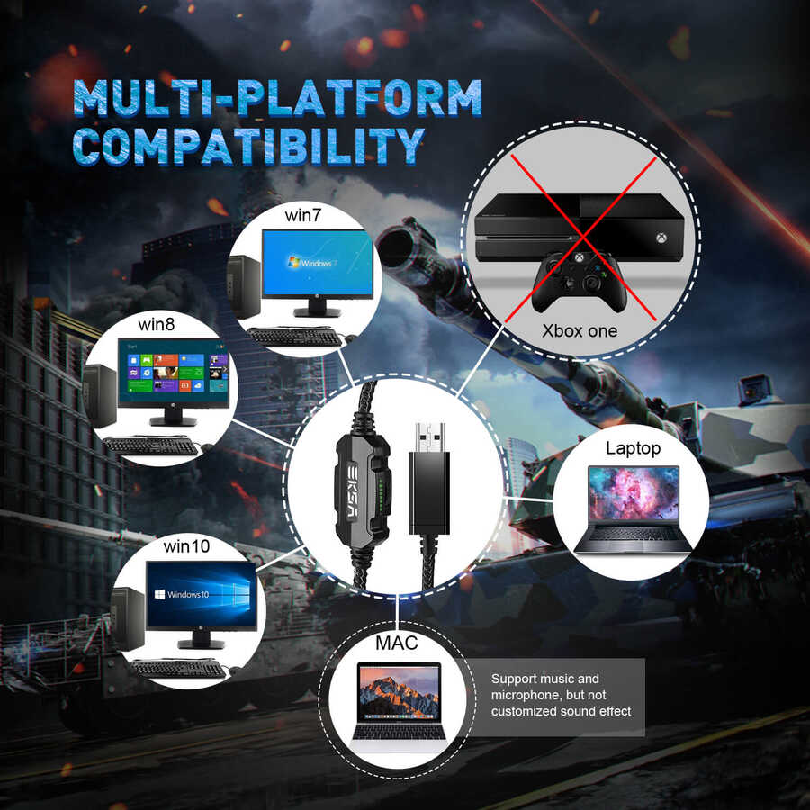 Eksa E1000 Usb Kulaklık - 2