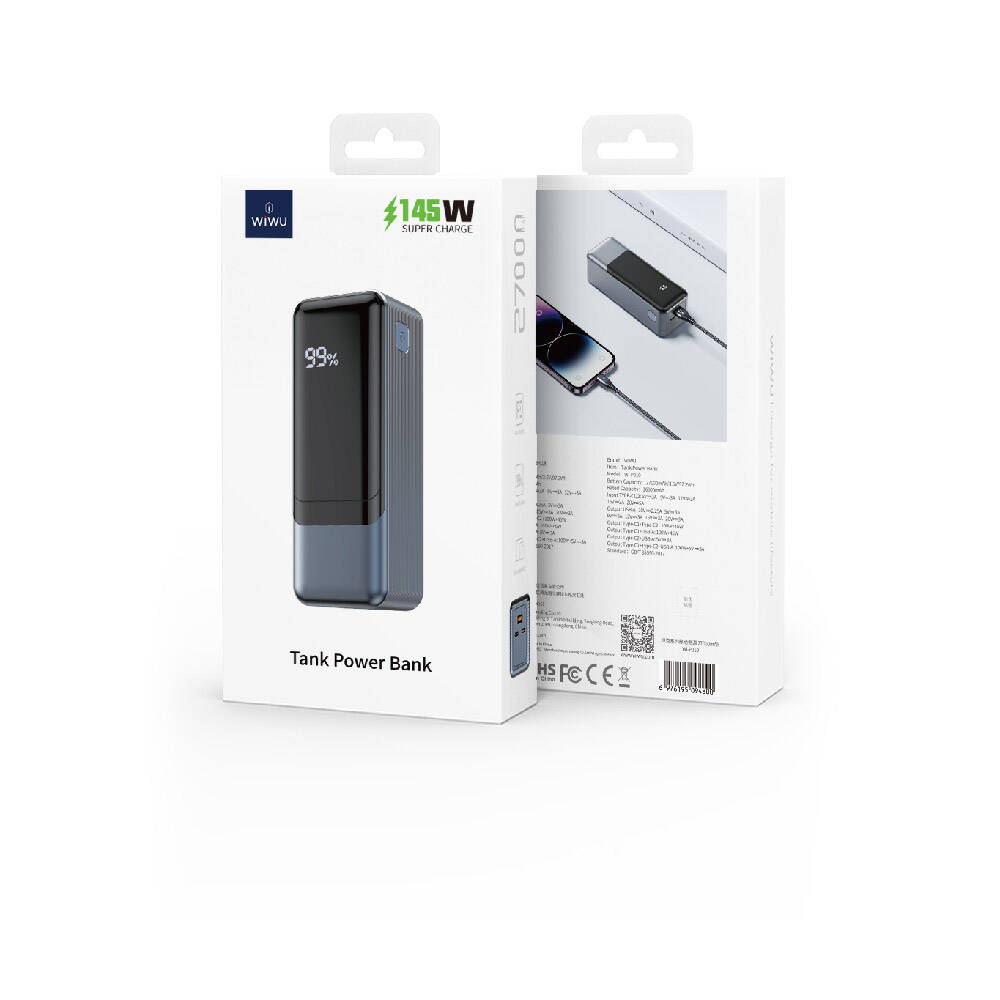 Wiwu Wi-P010 Tank Serisi LED Ekranlı Taşınabilir Powerbank 27000mAh 145W - 6