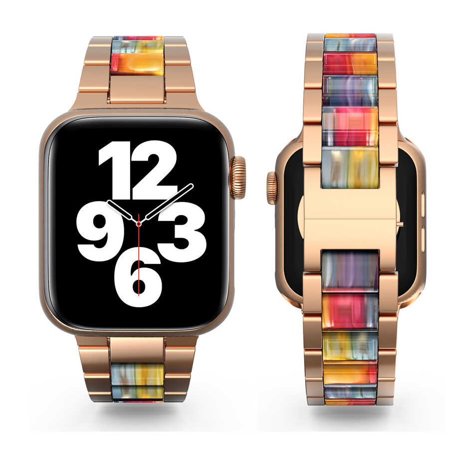 Apple Watch 42mm Uyumlu Wiwu Resin Steel Belt Metal Kordon - 8