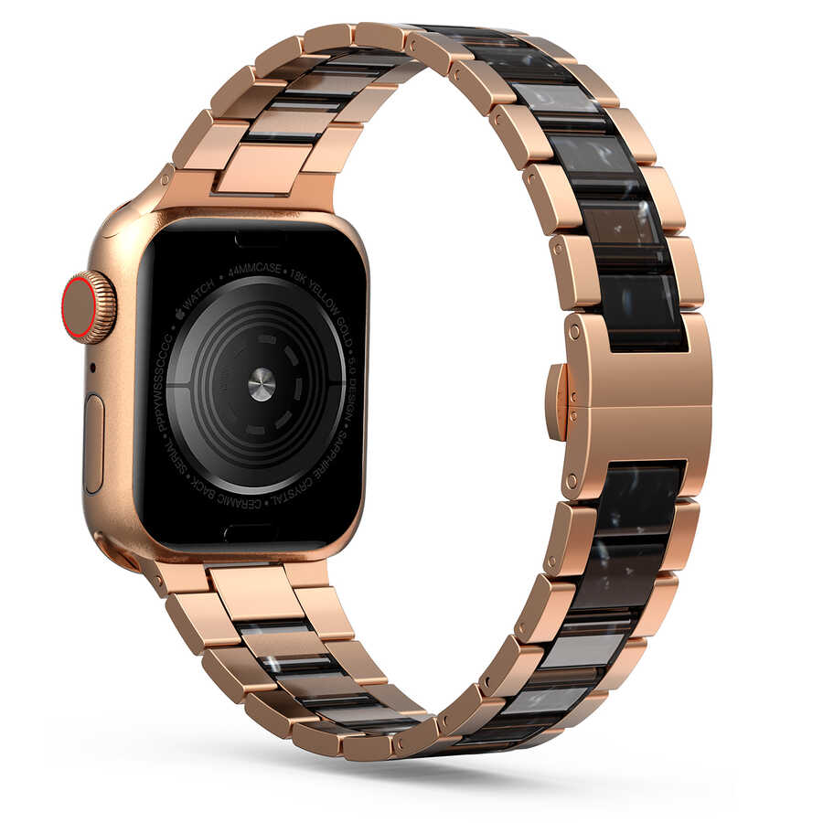 Apple Watch 42mm Uyumlu Wiwu Resin Steel Belt Metal Kordon - 10