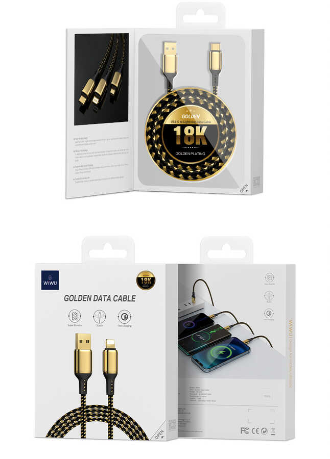 Wiwu Golden Series GD-102 Micro Data Kablo 1.2M - 4