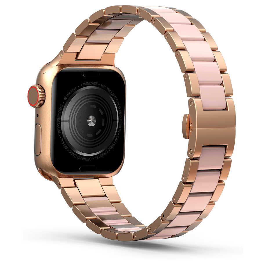 Apple Watch 42mm Uyumlu Wiwu Resin Steel Belt Metal Kordon - 12