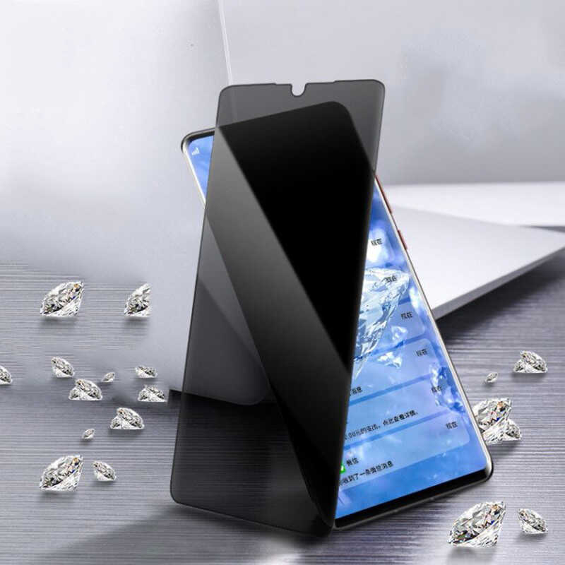 Samsung Galaxy A12 Uyumlu Zore New 5D Privacy Temperli Ekran Koruyucu - 3