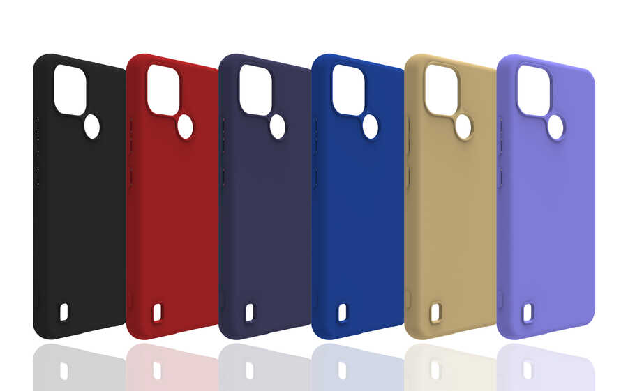 Realme C21 Uyumlu Kılıf Zore Biye Silikon - 1