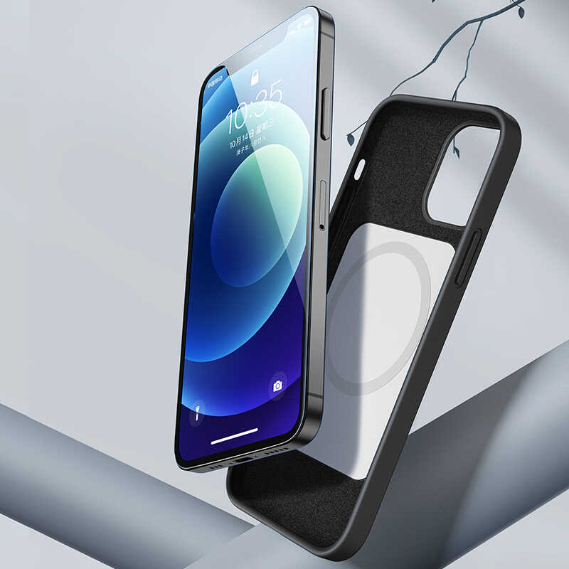 Apple iPhone 12 Mini Uyumlu Kılıf Benks Magsafe Magnetic Original Apple MFI Certified Silikon Kapak - 4