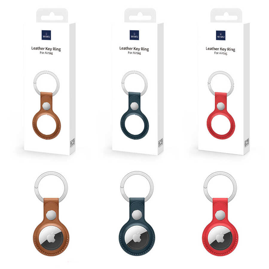 Wiwu Leather Key Ring Airtag Anahtarlık - 1