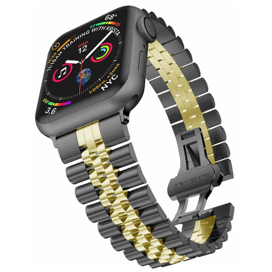 Apple Watch 38mm Uyumlu KRD-36 Metal Kordon - 9