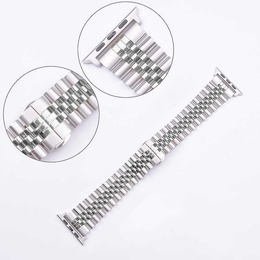 Apple Watch 44mm Uyumlu KRD-36 Metal Kordon - 3