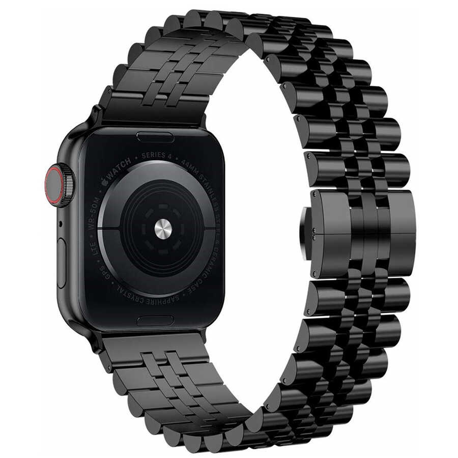 Apple Watch 44mm Uyumlu KRD-36 Metal Kordon - 7