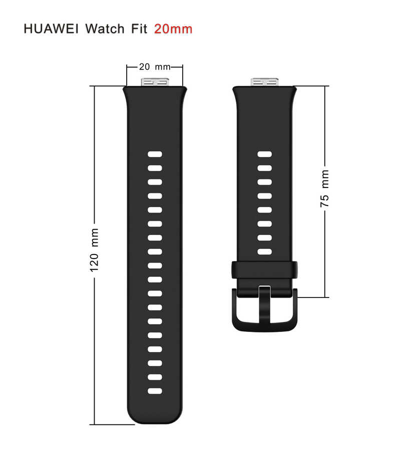 Huawei Watch Fit Uyumlu KRD-43 Silikon Kordon - 3