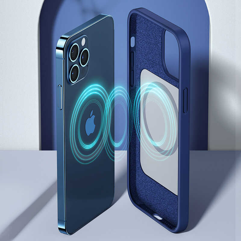 Apple iPhone 12 Pro Max Uyumlu Kılıf Benks Magsafe Magnetic Original Apple MFI Certified Silikon Kapak - 4