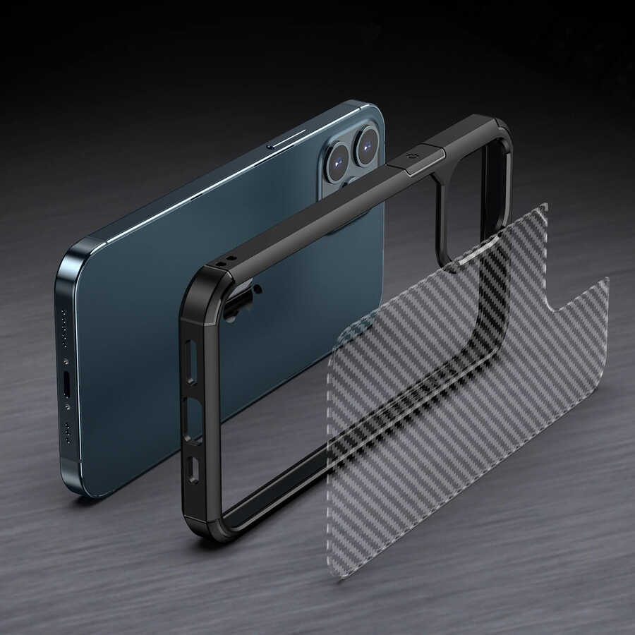 Apple iPhone 12 Pro Max Uyumlu Kılıf Zore İnoks Kapak - 8
