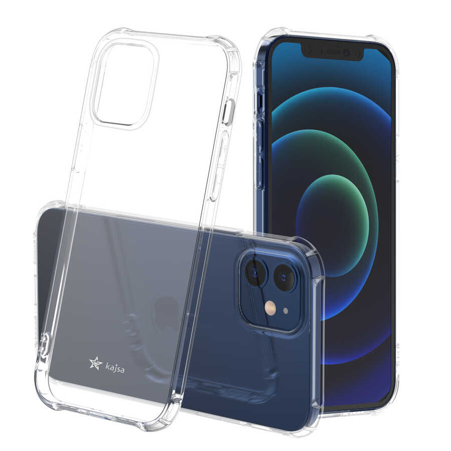 Apple iPhone 12 Uyumlu Kılıf Kajsa Transparent Kapak - 3