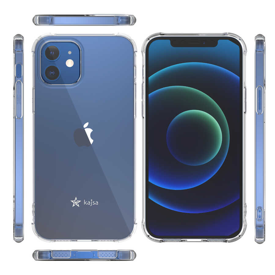Apple iPhone 12 Uyumlu Kılıf Kajsa Transparent Kapak - 4