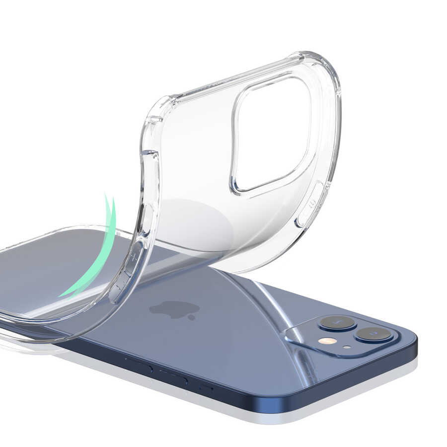 Apple iPhone 12 Uyumlu Kılıf Kajsa Transparent Kapak - 5
