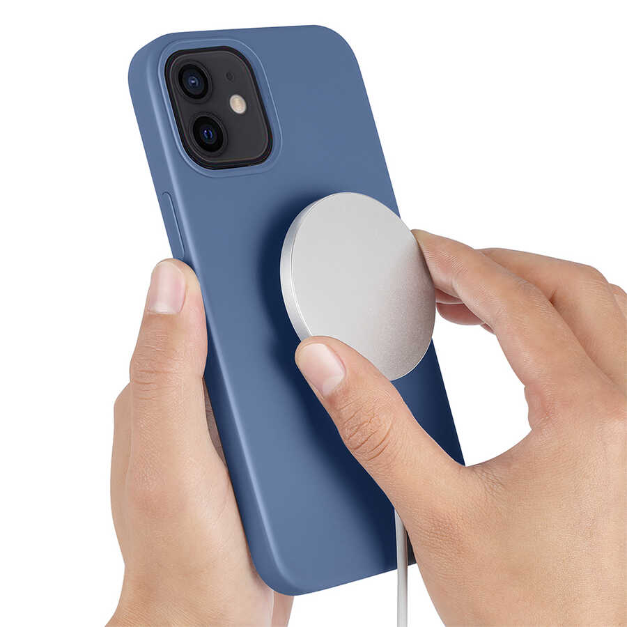 Apple iPhone 12 Mini Uyumlu Kılıf Zore Silksafe Wireless Kapak - 4