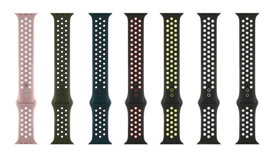 Apple Watch 44mm Uyumlu Wiwu Dual Color Sport Band Silikon Kordon - 1