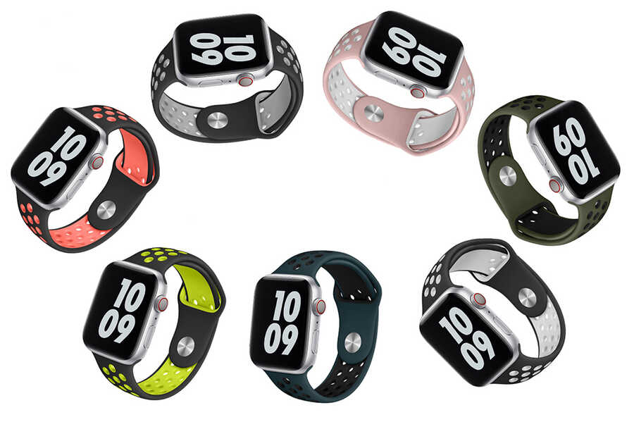 Apple Watch 44mm Uyumlu Wiwu Dual Color Sport Band Silikon Kordon - 2