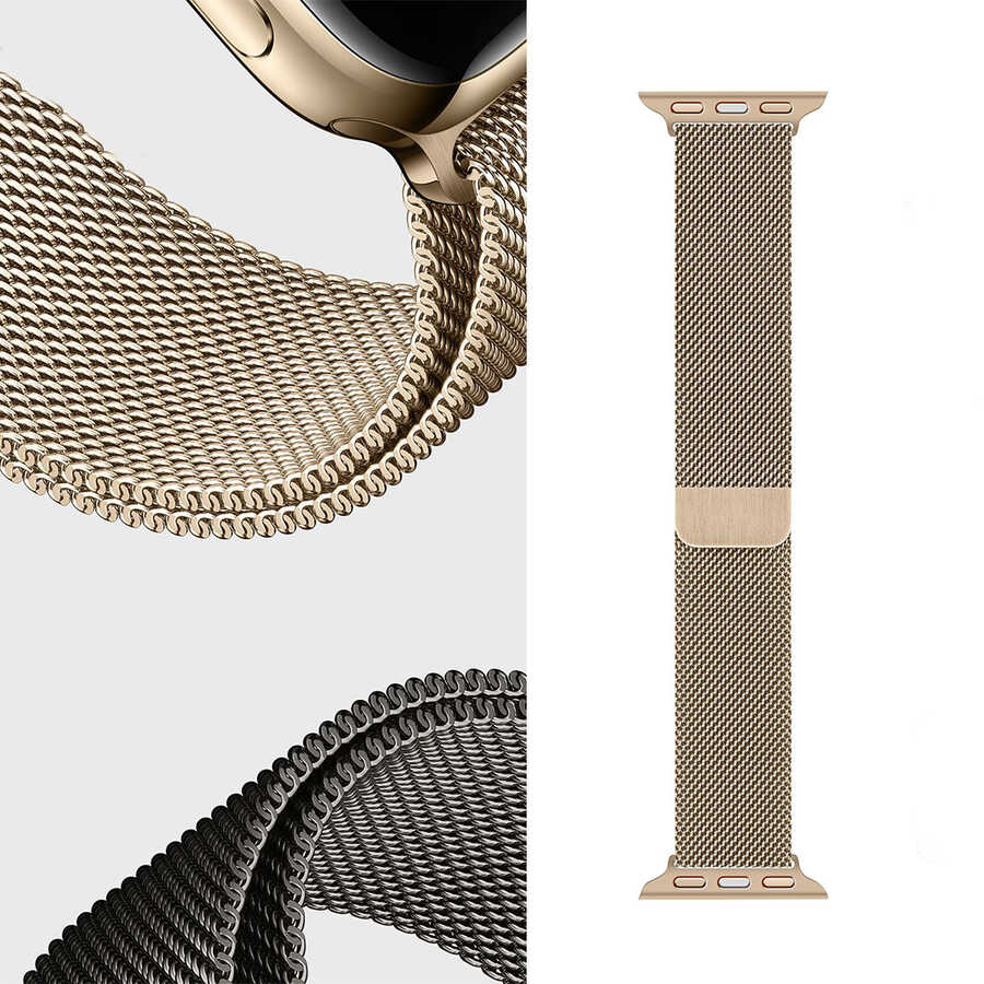 Apple Watch 44mm Uyumlu Wiwu Minalo Metal Kordon - 8