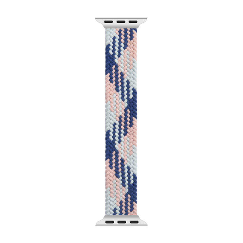 Apple Watch 42mm Uyumlu Wiwu Braided Solo Loop Contrast Color Large Kordon - 3